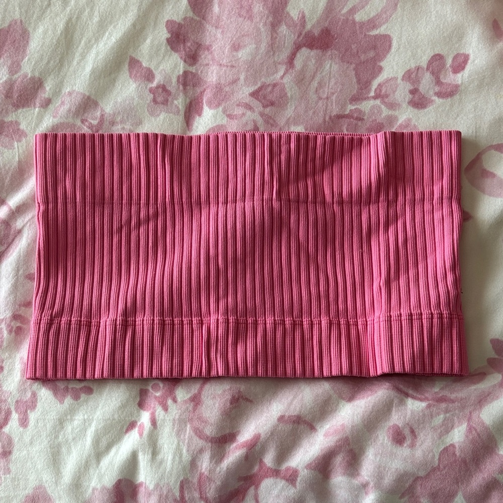 Nikibiki Pink Ribbed Tube Top